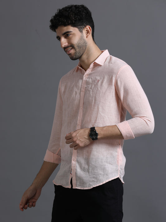 Faded Rouge Collared Linen Shirt