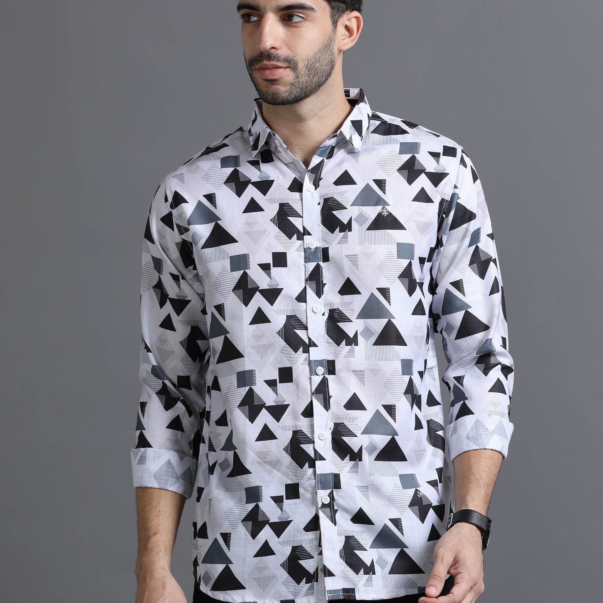 Abstract Delta Patterned Shirt
